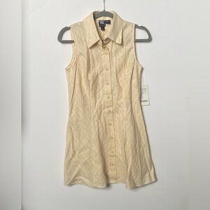 Worth - Cream Button-Up Top 100% Linen